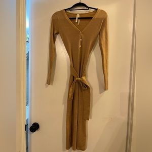 Henley sweater dress